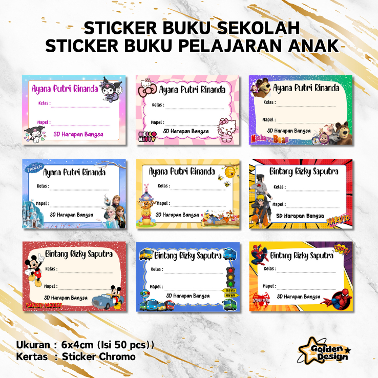 

[COD] Isi 50 pcs Sticker Buku Pelajaran Anak - Stiker Mapel Sekolah - Sticker Buku Mata Pelajaran - Sticker Anak - Sticker Sekolah - Sticker murah kualitas premium - Variasi B