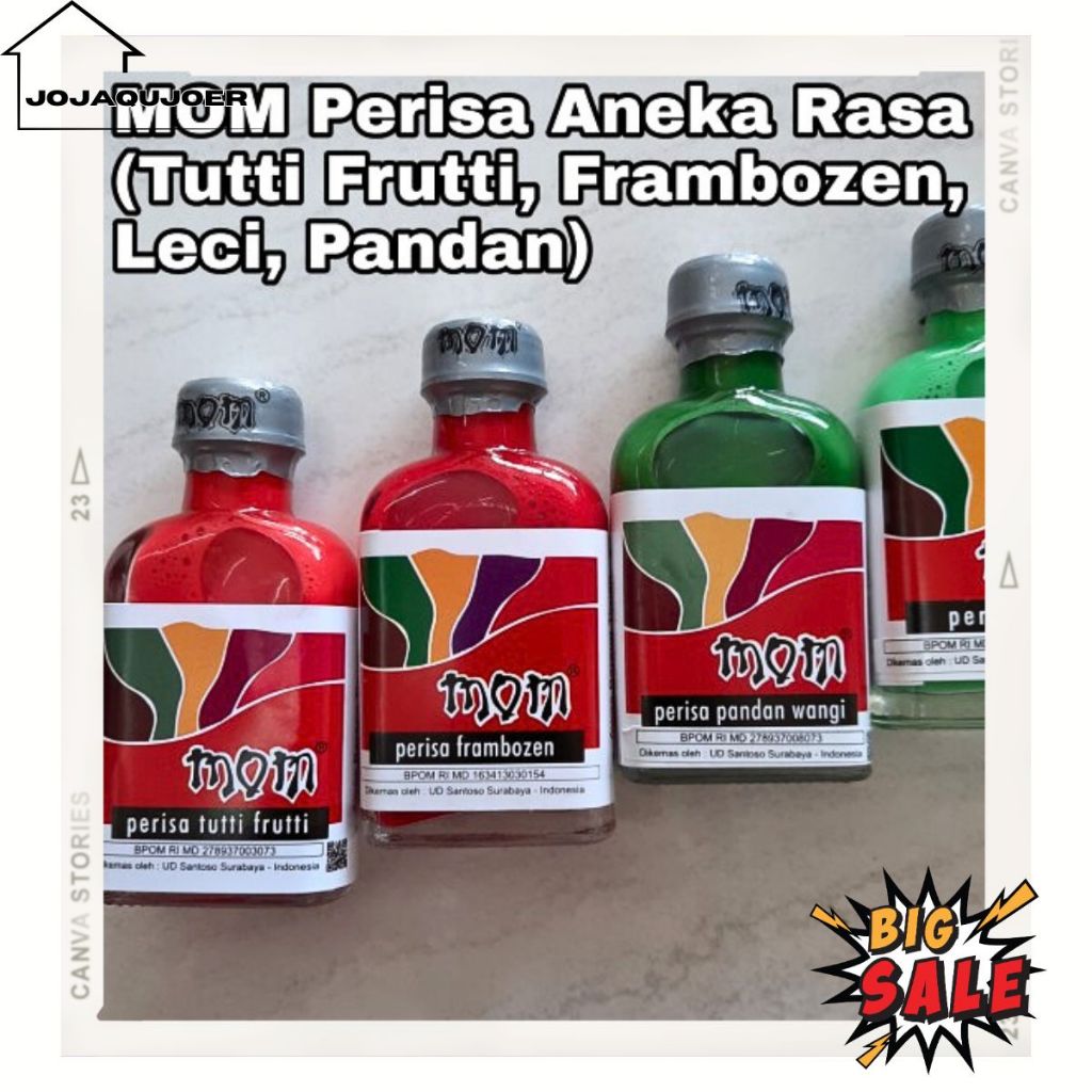 

Rasakan Kenikmatan Tiada Tara dengan Perisa MOM dengan berbagai rasa | Kualitas Terjamin Sejak 1970 untuk Kreasi Makanan dan Minuman Anda | Perisa / Essence MOM 40ML untuk ES / Minuman / KUE dan PUDDING | ADA 21 RASA | lihat deskripsi