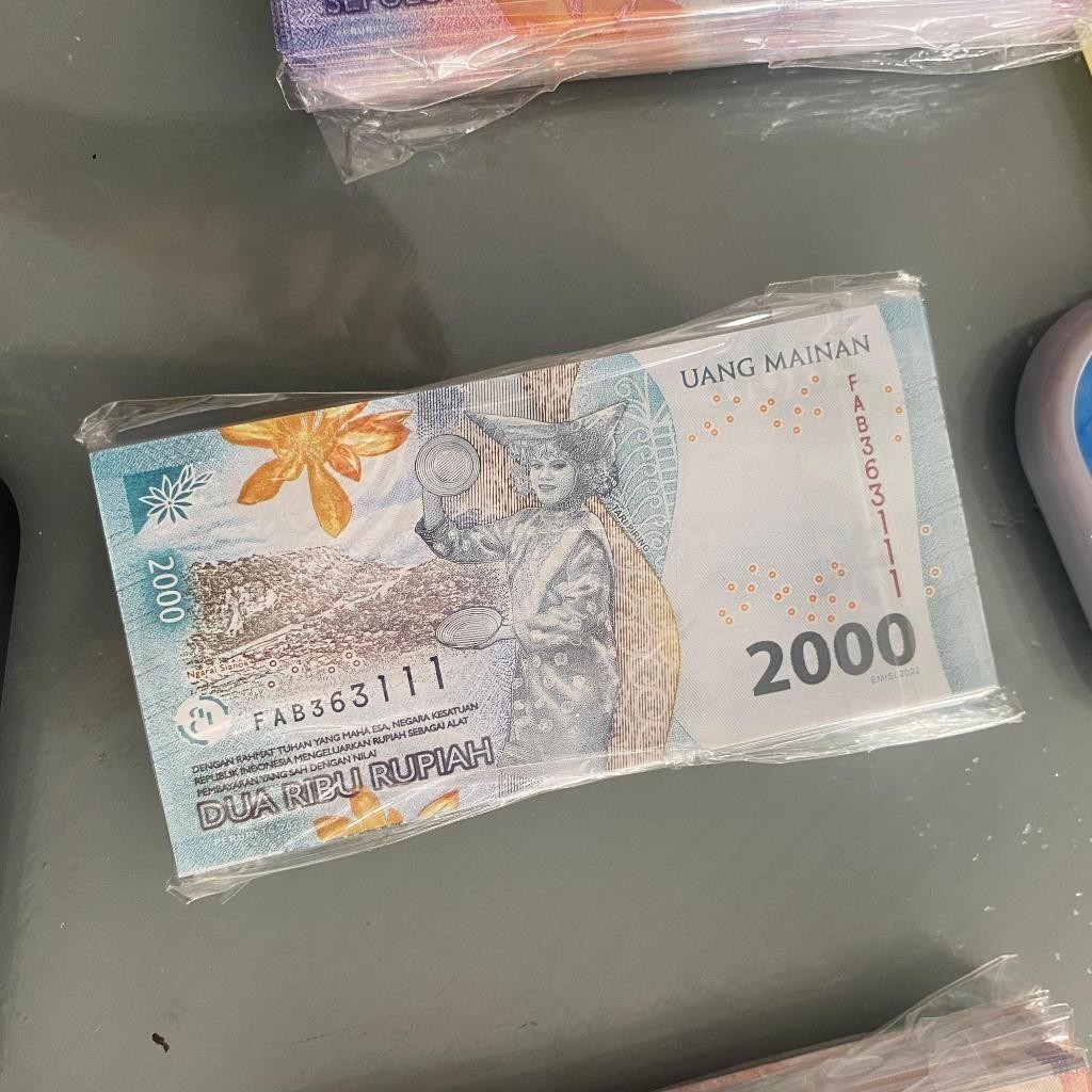☑️READY Uang Mainan RP 2.000 / Uang Mahar dan Bucket Bunga / Uang Mainan Seperti ASLI