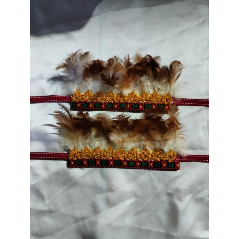 gelang tangan bulu,gelang dayak ,gelang papua sepasang