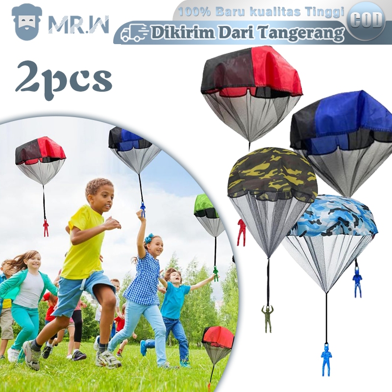 Mainan Anak Parasut 2pcs Terjun Payung Mainan Payung Terjun Parasut Mainan Anak Untuk Mainan Edukasi