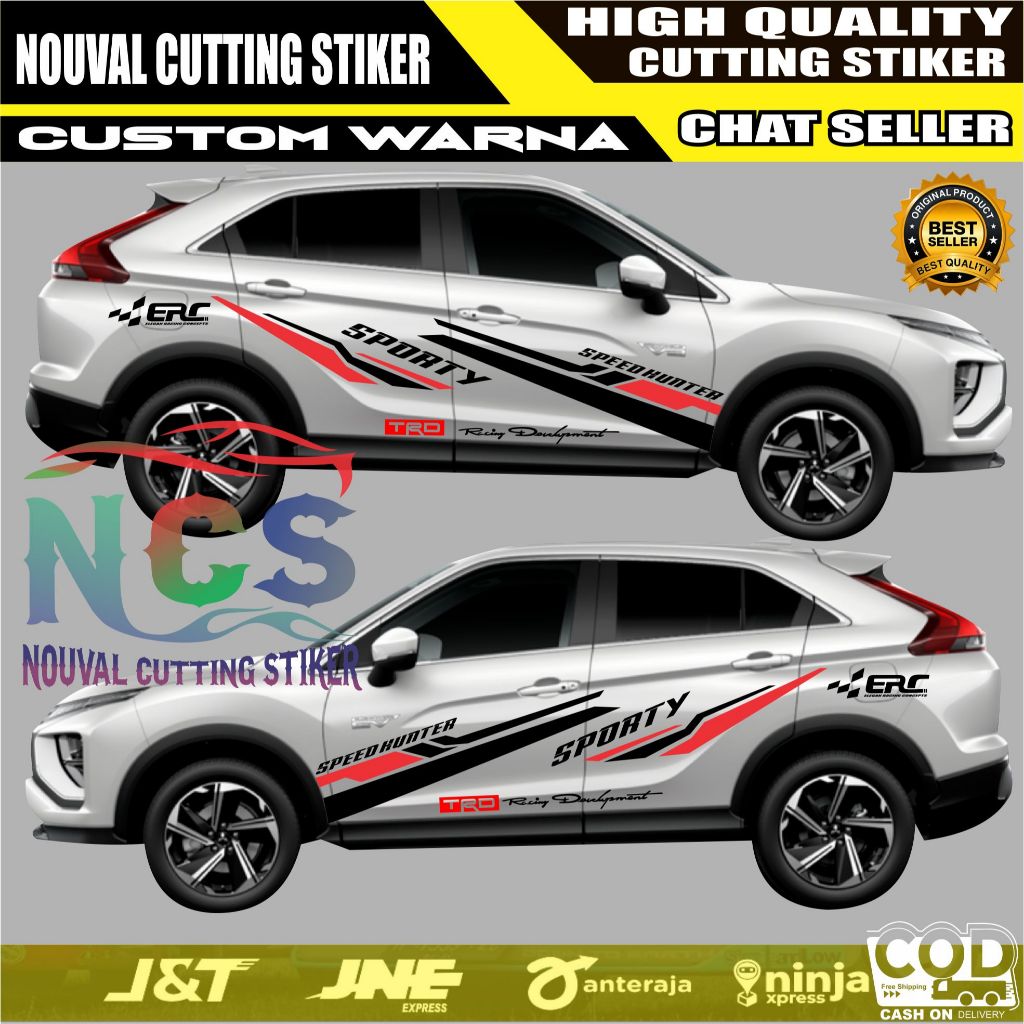 NEW Stiker Mobil Eclipse Cross Striping Sticker Mobil Mitsubishi Eclipse Cross