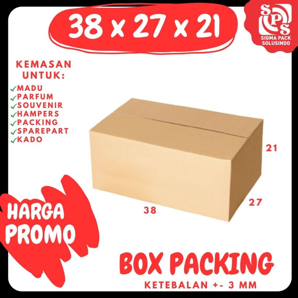 

Karton 38x27x21 Kardus A1 Packing Dus Kotak Kemasan Box Aksesoris Souvenir Sparepart Obat Madu