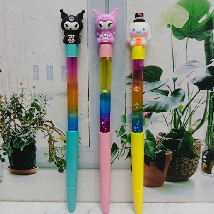 

12pc PENA BALLPEN PEN GEL motif MANIK ada air SANRIO KODE I1L7