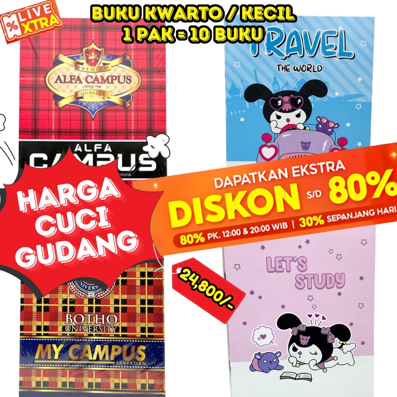 

KODE Y1M9 BOS Buku Tulis Kecil 38 Lembar CAMPUS Isi 1 BukuBuku Tulis XBook KwartoBuku Sekolah Bergaris
