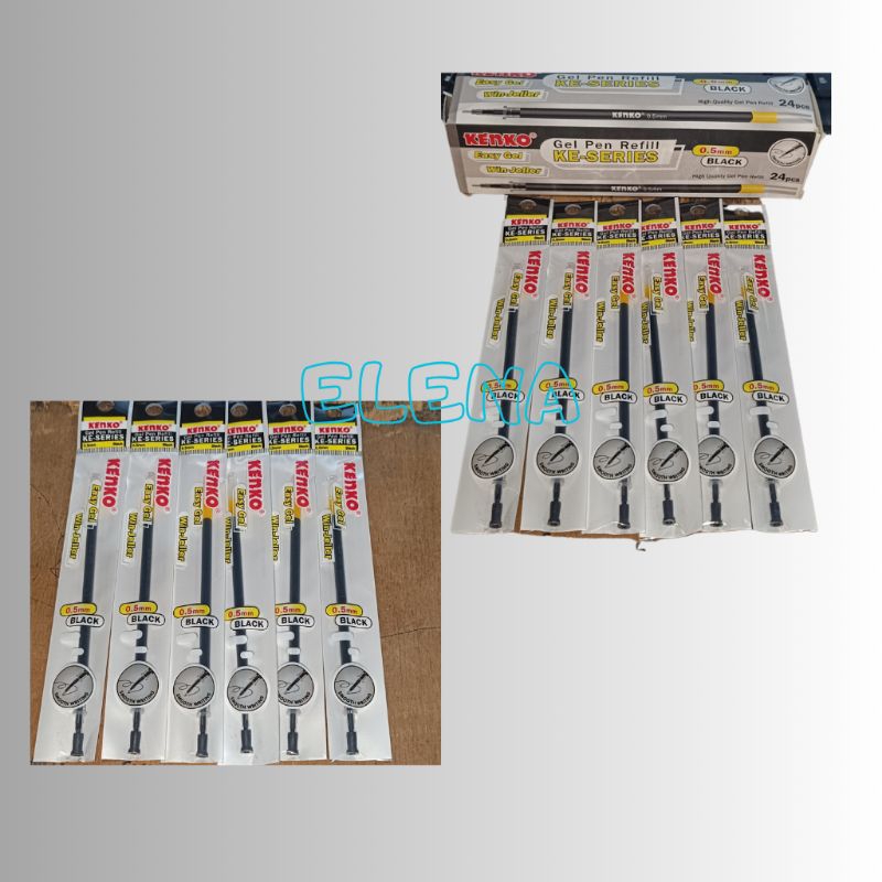 

refill pulpen kenko gel 0,5mm/ refill kenko hitam(5pcs)