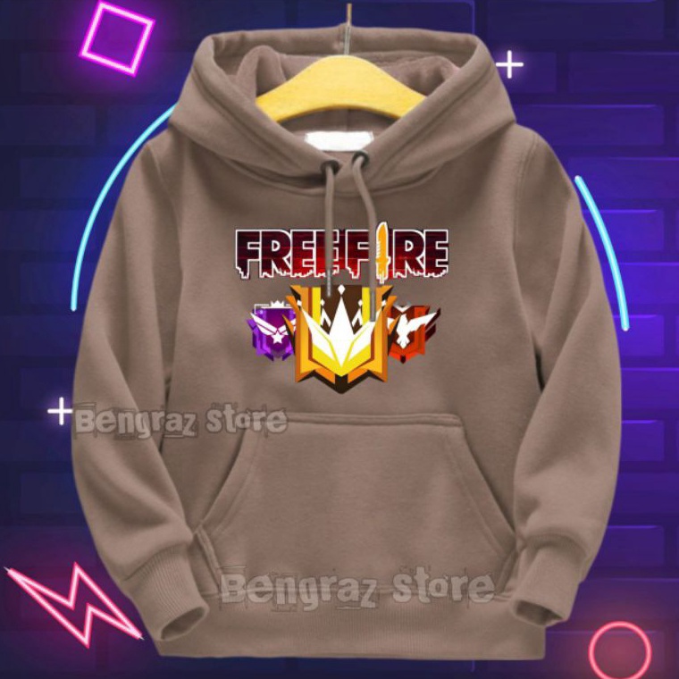 Hoodie Anak FREE FIRE Laki Laki Usia 113thn Sweater Hodie Anak Cowok FF Terbaru  Sweter Jaket Anak L