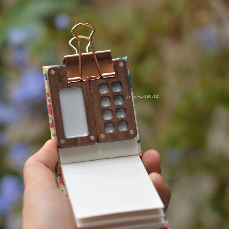 

KODE S2H3 MINI PALETTE WOODEN MAGNETIC Magnetic Wooden Palette for Watercolor PALETTE KAYU MINI WATERCOLOR