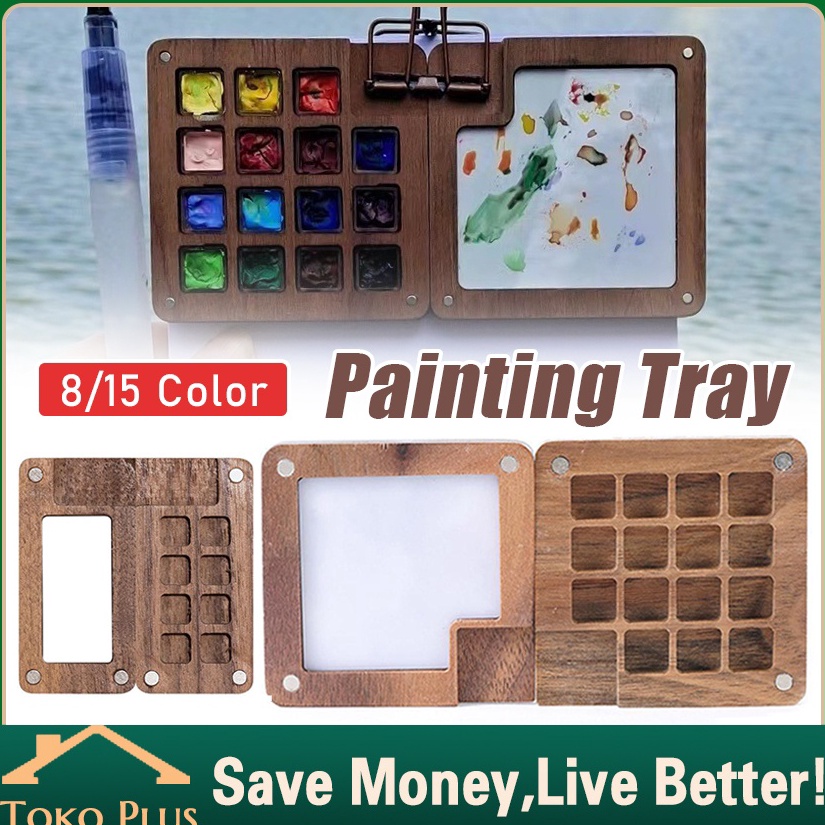 

KODE W3D 158 Hole Palette Watercolor Kayu Mini Palet Lukis Kayu Magnetic Wooden Color Palette Disk Mini Palette Wooden Magnetic For WatercolorPalete Kayu Watercolor Magnet Painter Palette