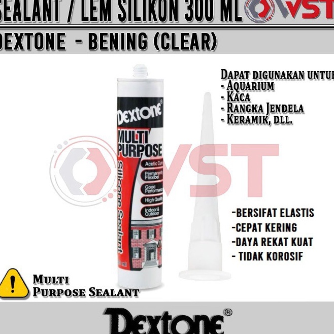 

LEM SILIKON CLEAR BENING DEXTONE LEM KACA Sealant Lem Aquarium KODE U3D4