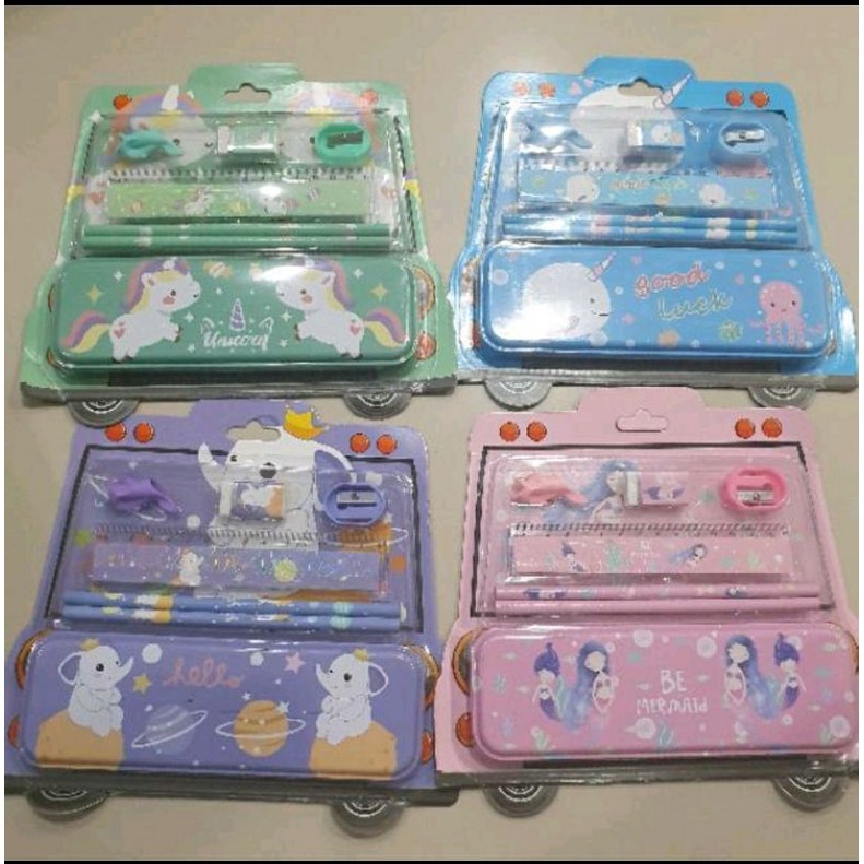 

Paket Alat Tulis Kotak Pensil Stationery Set Perlengkapan Anak Sekolah Souvenir Ulang Tahun Anak Hadiah 2088