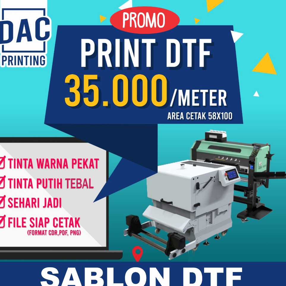 

Print DTF Meteran Print Sablon DTF sticker sablon 58x1 cm KODE J4G2