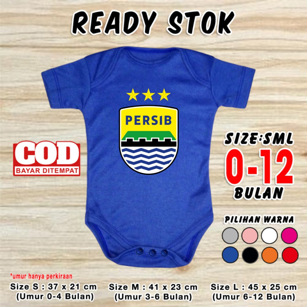 jumper baju bayi bola Persib bandung kaos set jamper jersey romper pakaian kado laki laki perempuan 