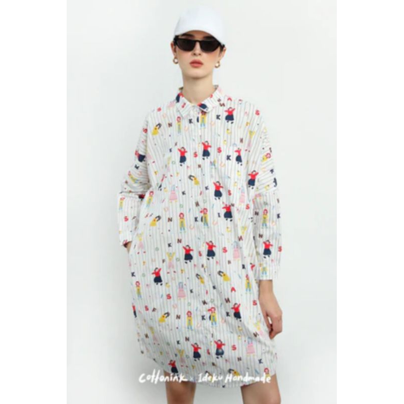 COTTONINK X IDEKUHANDMADE OFF WHITE OASIS ALL SIZE