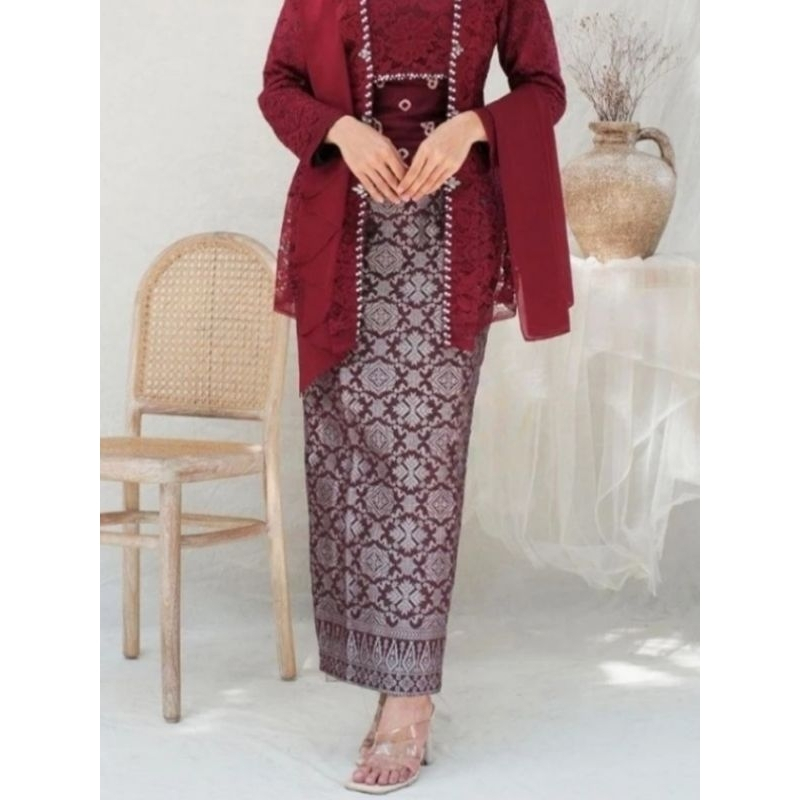 Batik Express - Bawahan Batik Katun Prada Songket Rok Span dan Kemeja Batik