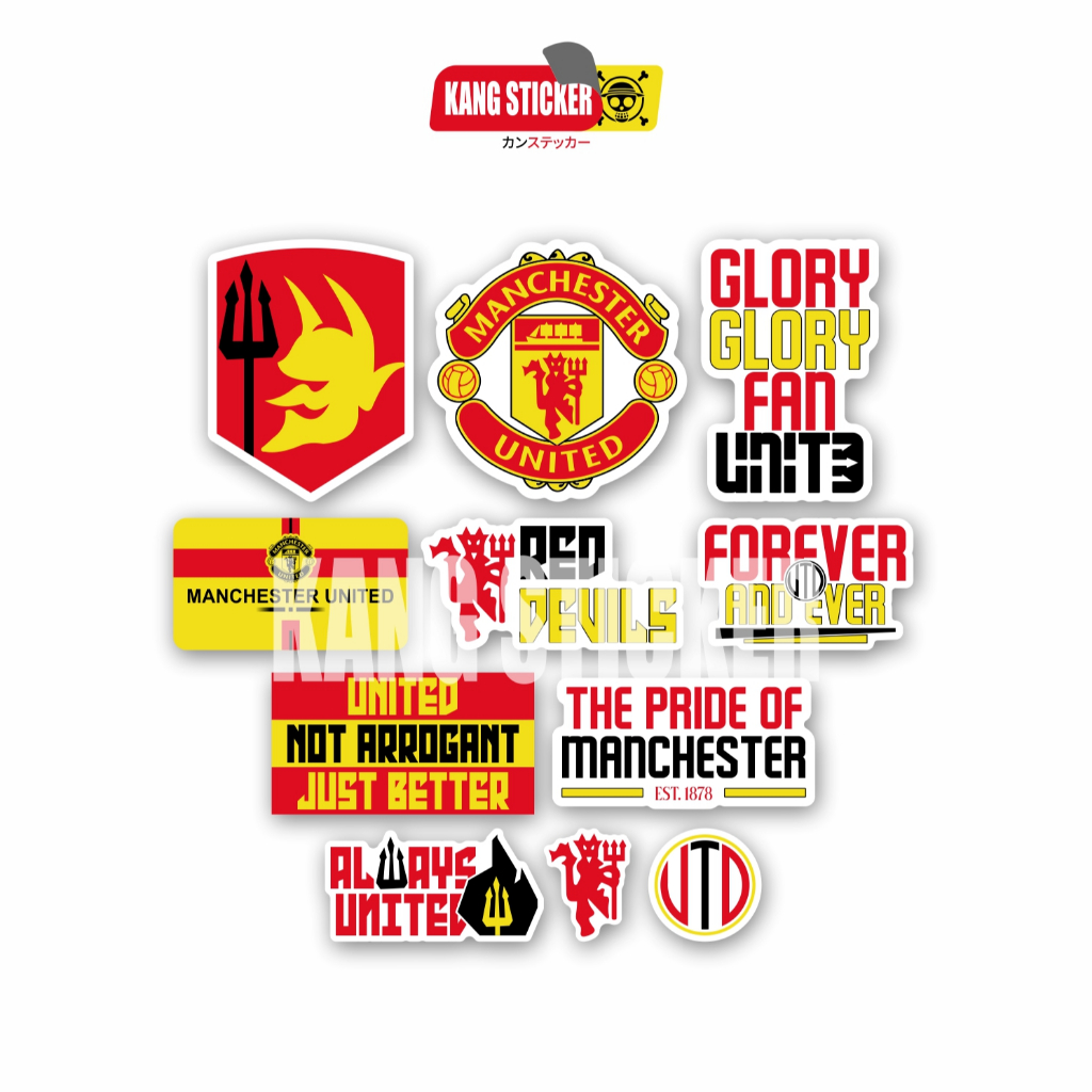 

STICKER PACK MANCHESTER UNITED ( 10 pcs ) waterproof