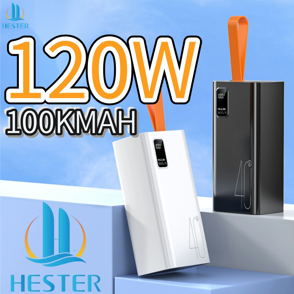 HESTER power bank 120W fast charging power bank 100000mah powerbank 100000mah power bank original 10
