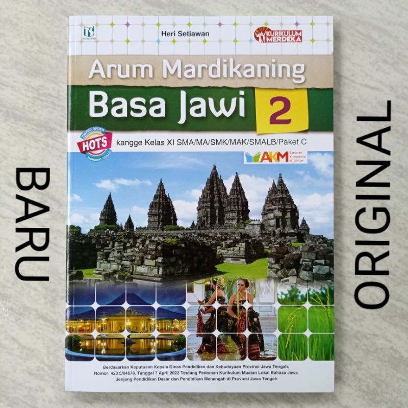 Buku Arum Mardikaning Basa Jawi Bahasa Jawa Kelas 11 XI 2 II SMA MA MAK SMK SMALB Paket C Penerbit T