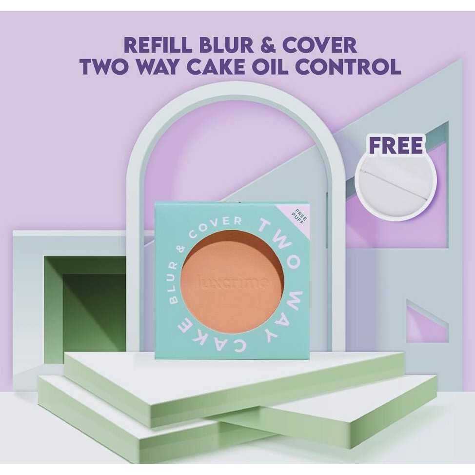 (REFILL) LUXCRIME BLUR & COVER TWO WAY CAKE OIL CONTROL
