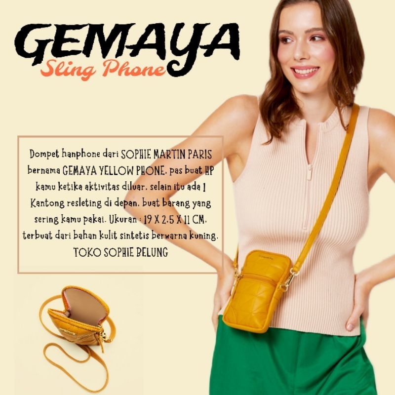 SOPHIE MARTIN TAS HP Slingphone Gemaya Yellow