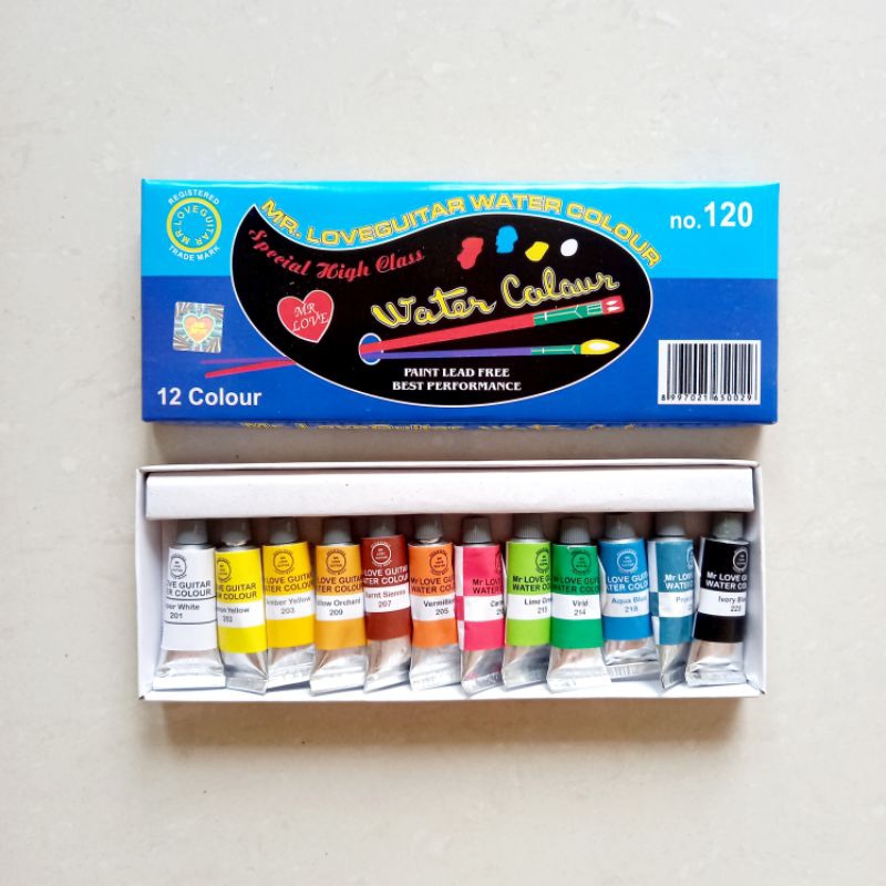 

[ MURAH ] Cat Air 12 Warna Water Colour Mr. Love Guitar no. 120 - 5 ml