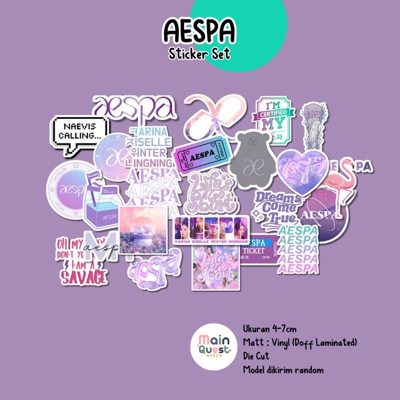 

Sticker Aespa | Sticker Aesthetic / Sticker Tumblr / Sticker Laptop / Sticker Anti Air / Sticker Vinyl Die Cut / Sticker Kpop / Sticker Cute