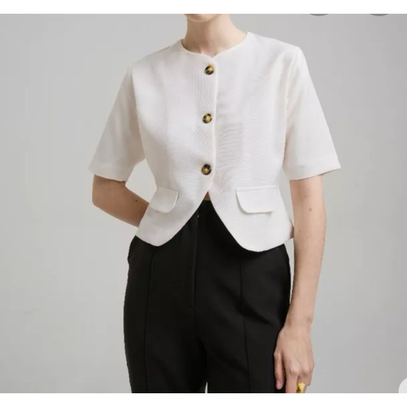 Josephine Anni Charlotte Top White Preloved
