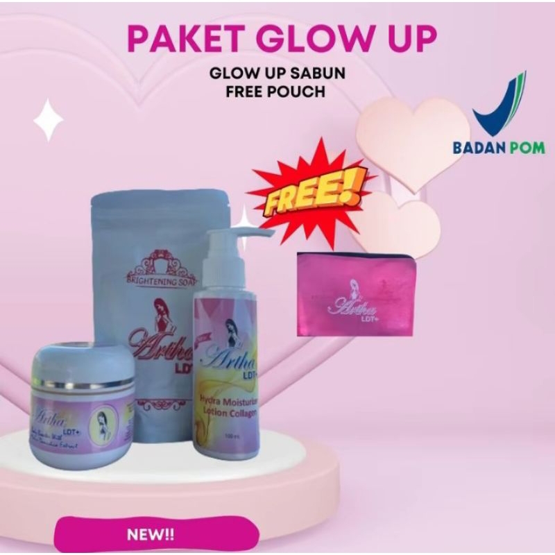 PAKET GLOW UP ARTHALDT ( 1 LOTION , 1 BOOSTER, 1 SABUN) original
