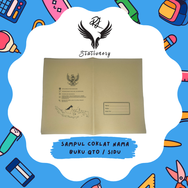 

Sampul Buku Coklat Bermotif Nama Pack isi 20