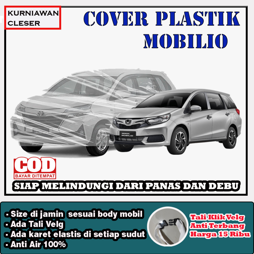 Cover Mobil Transparan Sarung Mobil Bening Plastik Transparan Tebal