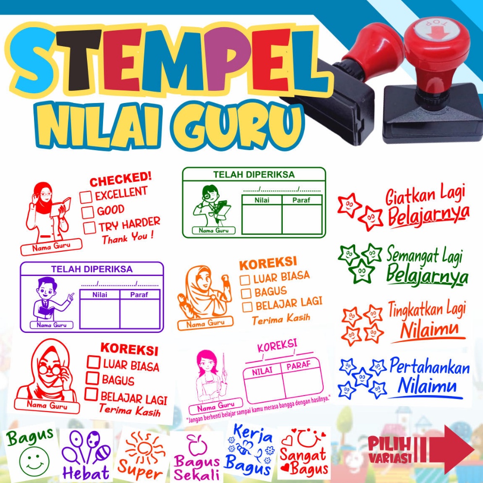 

Promo banting Stempel Nilai Guru Penilaian Koreksi Checked