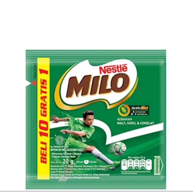 

Milo Activ-go susu bubuk 22 g sachet susu coklat instant