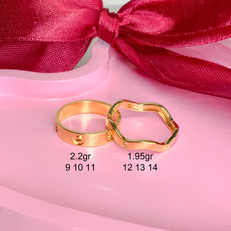 Cincin Emas Cartir Paku CD Cincin Emas Gold Van Cleeff Emas Kadar 700