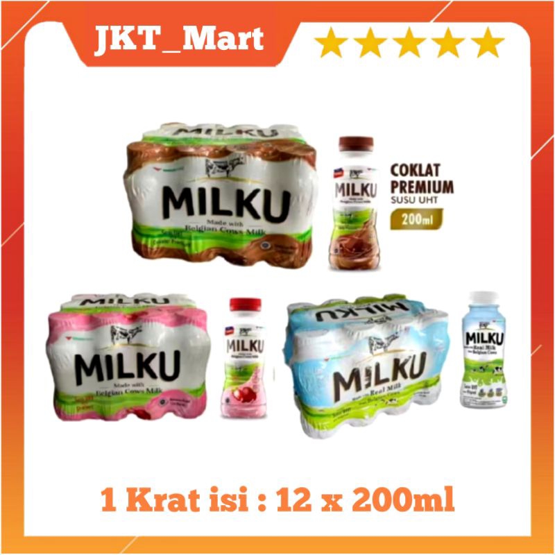 

Milku Susu botol 200ml isi 12pcs