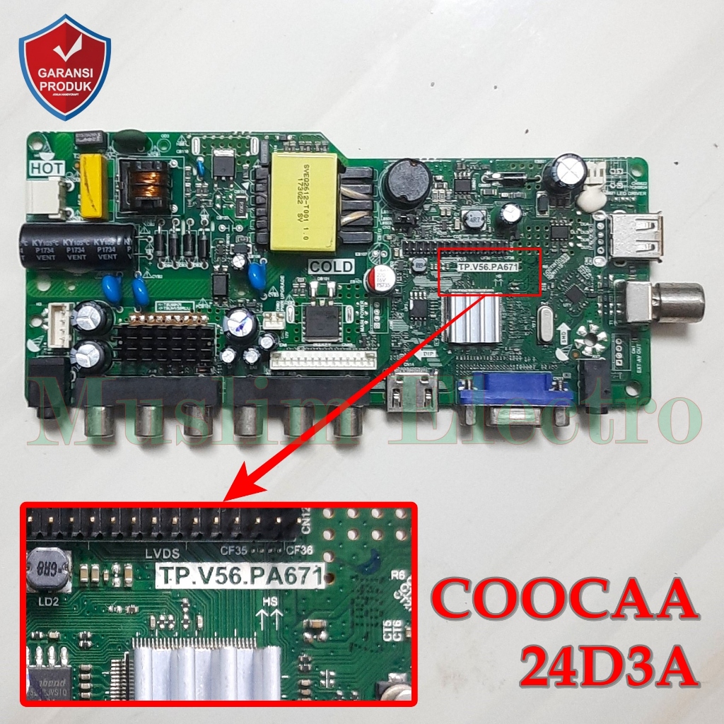 Mainboard LED TV Coocaa 24D3A 24D3