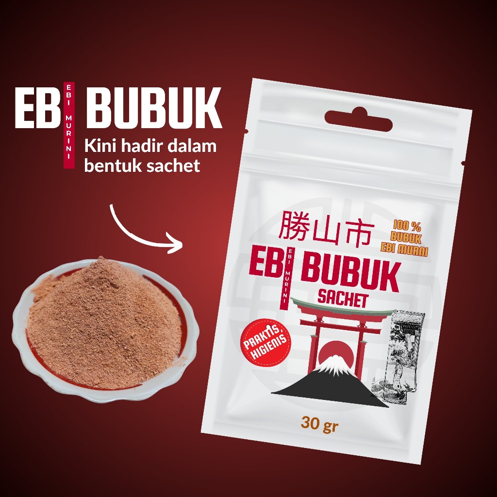 

Ebi Udang Bubuk Sachet Murni 100 % Murni Higienis Untuk Pelengkap Masakan Bumbu Dapur