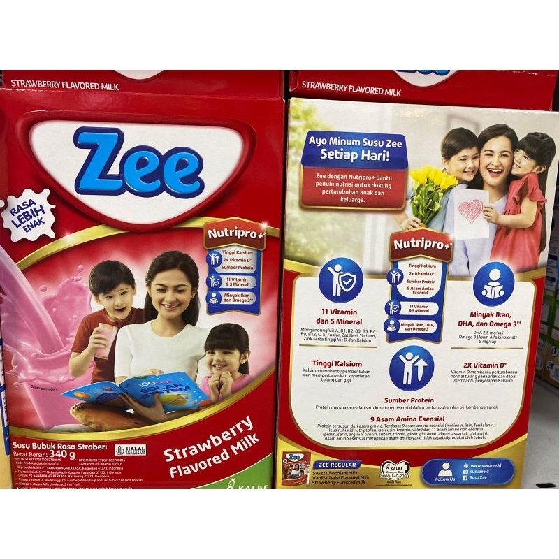 

susu zee strawberey flavoured milk 340gr