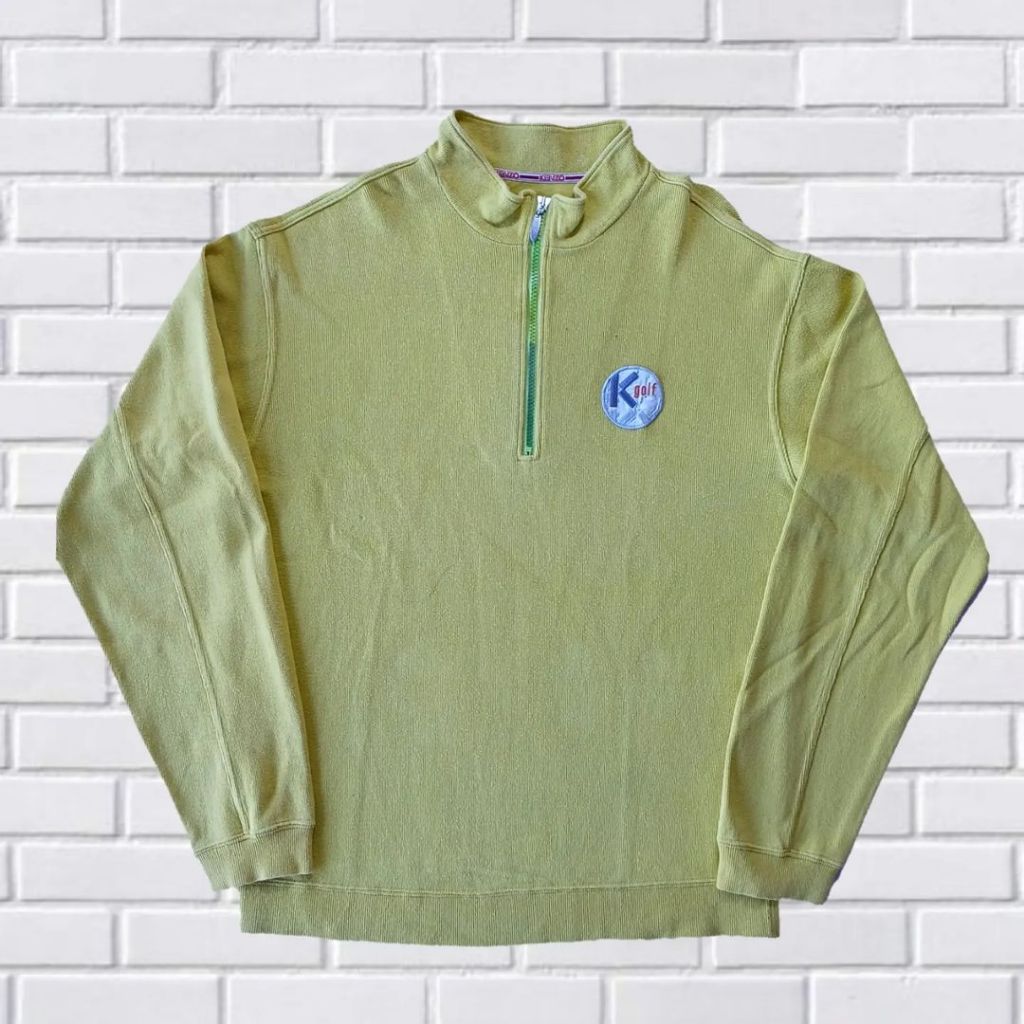 VINTAGE HALFZIP CREWNECK KEN.ZO GOLF, SIZE M-L (SECOND BRANDED) KUNING, JK011