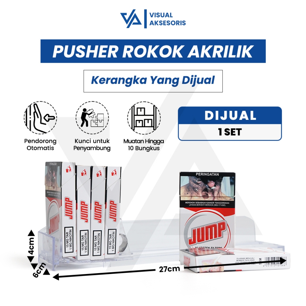 Pusher Rokok /  Tempat Rak Rokok / Pusher Display / Pusher Akrilik