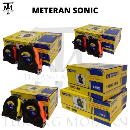 METERAN SONIC 5 METER / METERAN 10 METER / METERAN TUKANG PALING BAGUS TAHAN BANTING ANTI KARAT