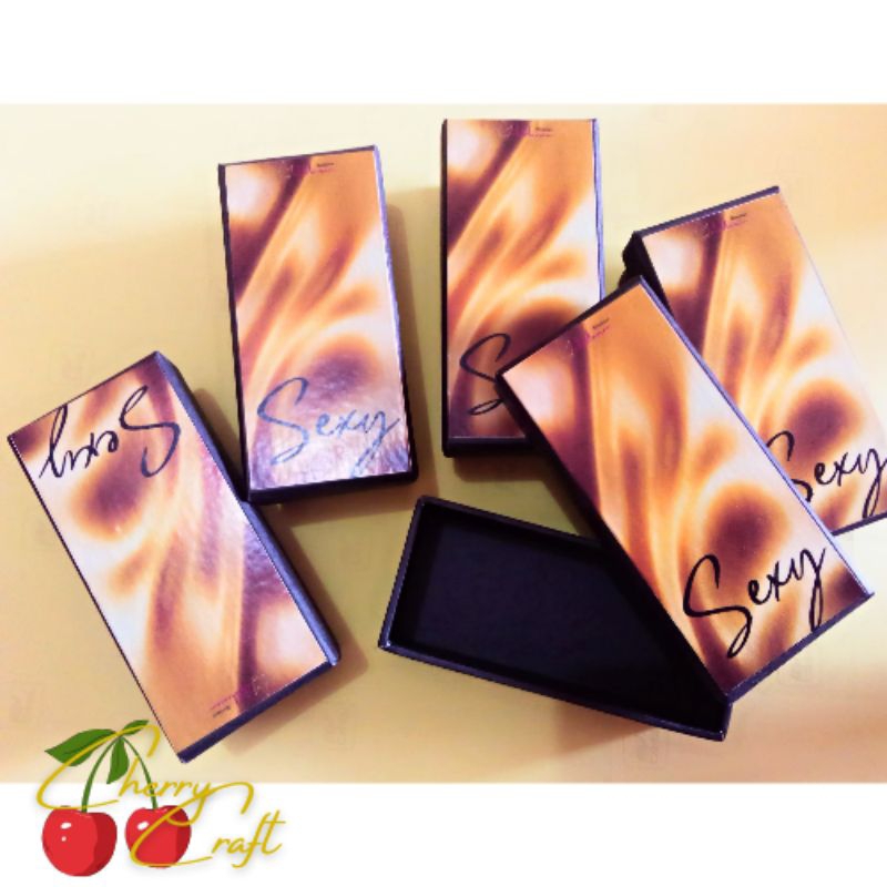 

Box untuk parfum 11x4x4 cm full cover hitam cetak logo