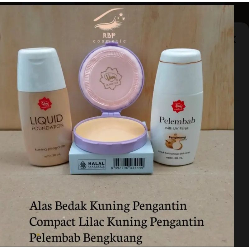 paket alas bedak/pelembab bengkoang/compact powder viva