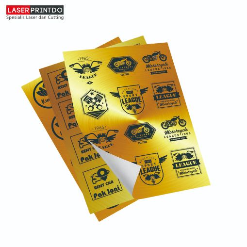 

LASERPRINTDO - Cetak Sticker Label Gold / Gold Emas / Print Custom Lebel Nama Makanan A3+
