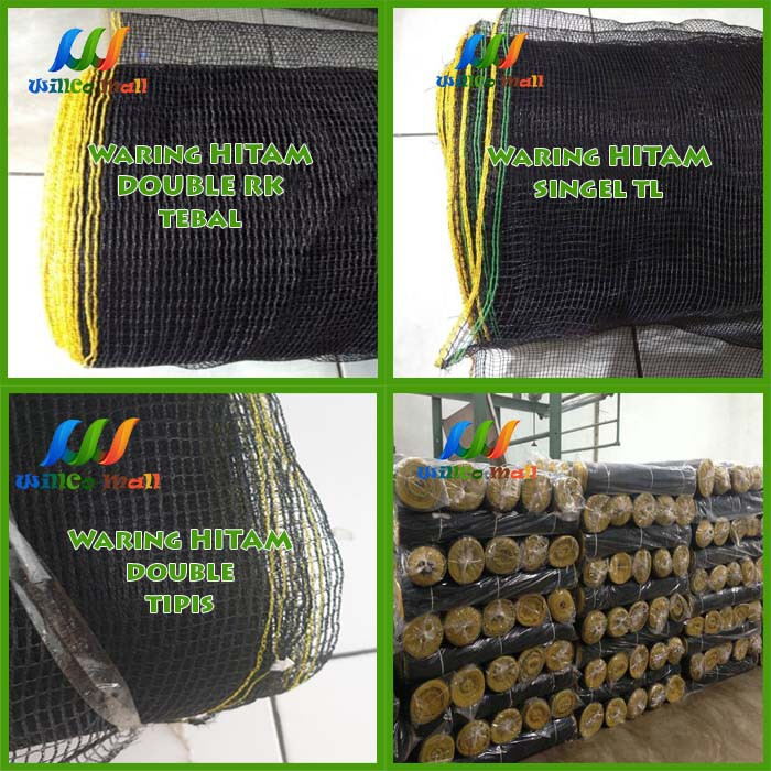 Waring Ikan - Jaring Hitam - pagar tanaman - jaring kandang ternak Ayam