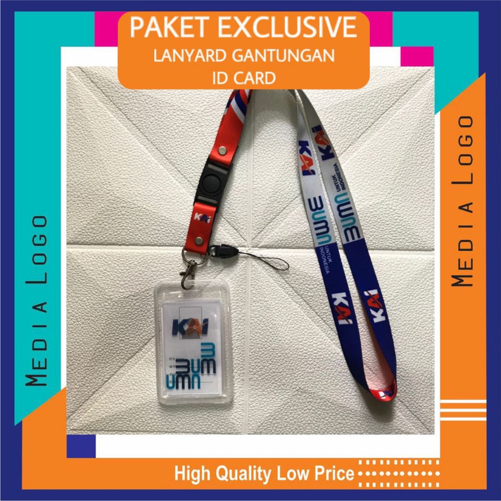 

Lanyard Printing Gantungan Id Card PT.KAI Logo Baru (Paket Lengkap)