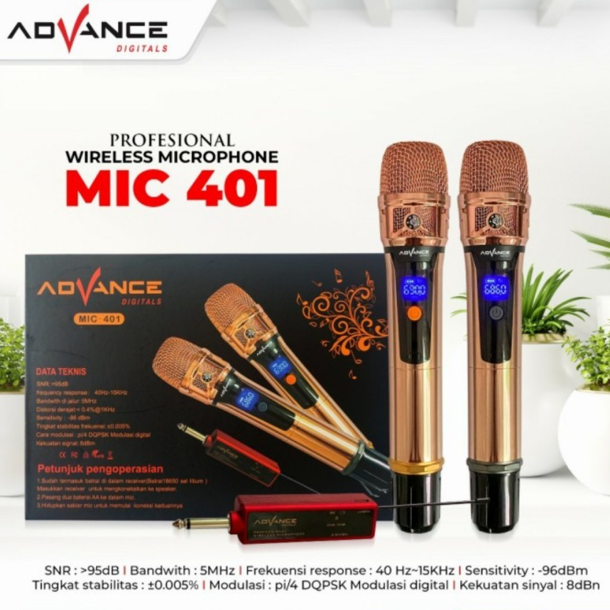 Microphone Wireless Advance MIC-401