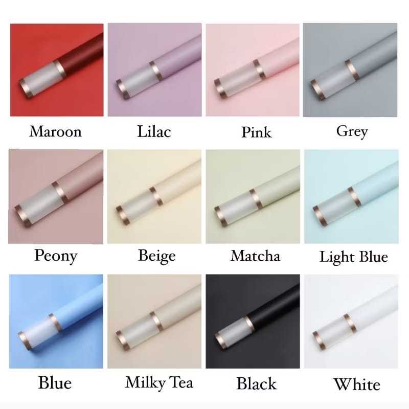 

Kertas Bunga Buket Transparan List Gold Flower Wrapping Kertas Flower