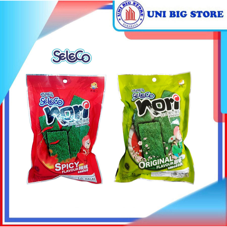 

Seleco Nori Sheet Crispy Seaweed Original - Spicy Rumput Laut 16 gr