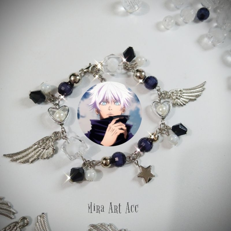 Mira.art.acc || Jujutsu Kaisen Edition Bracelet (Gojo Satoru, Nanami Kento) - Gelang Anime