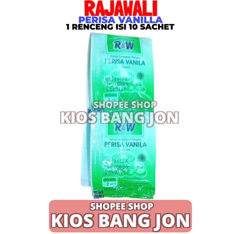 

Vanilli Perisa Vanilla Bubuk Rajawali 1 Renceng Isi 10 Sachet 2GR